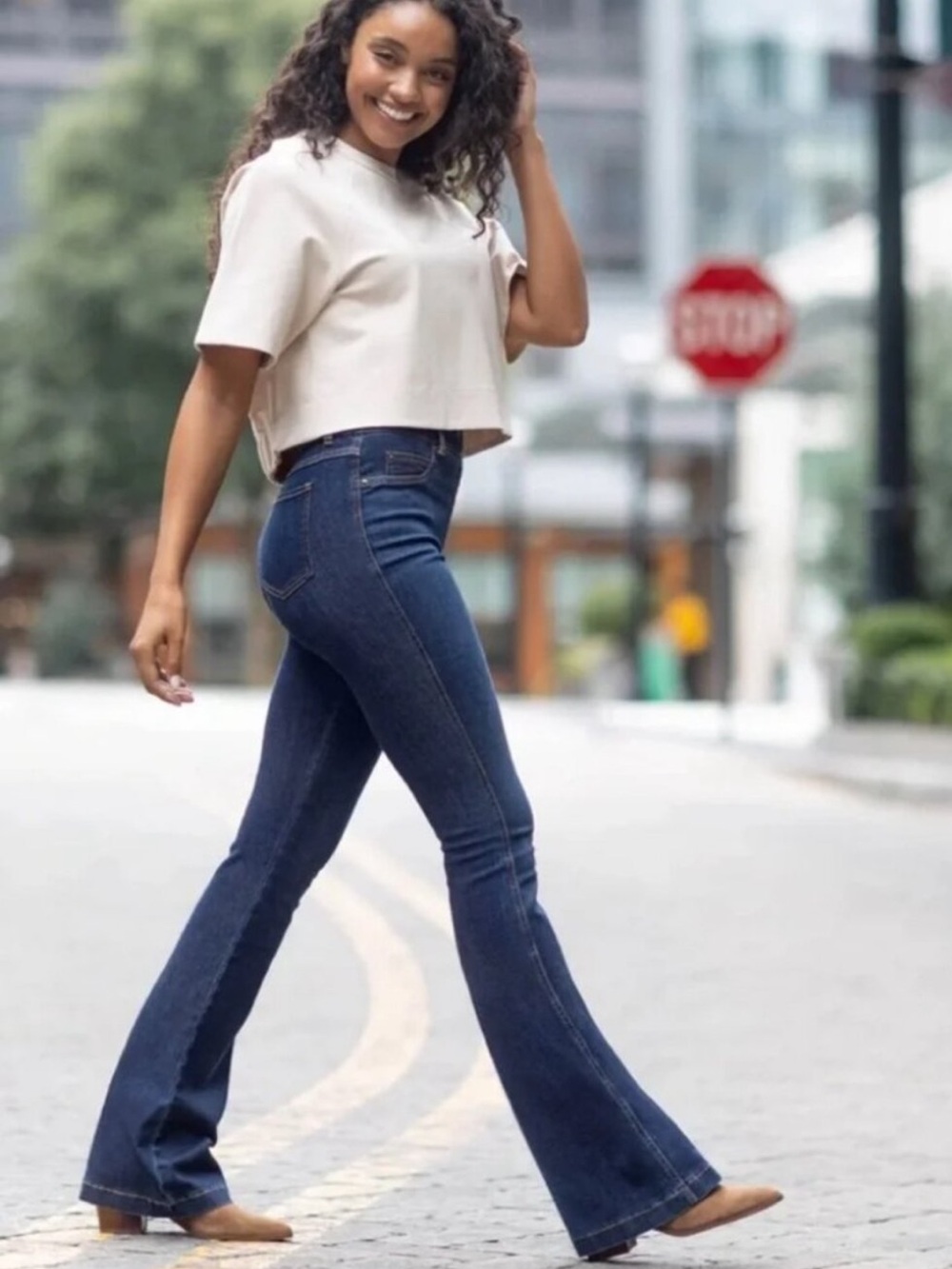 SPANX Midnight Shade Flare Jeans